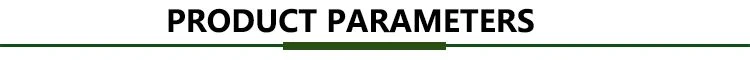 Product parameters