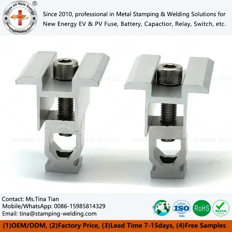 PV Module Inter Mid Clamps for Solar Panels