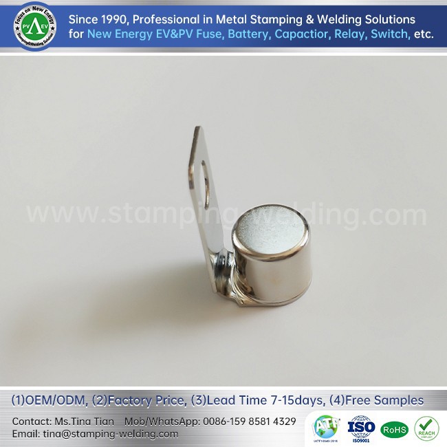 Nickel-plated Copper End Caps For EV Fuse