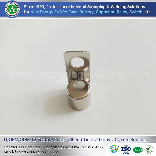 Nickel-plated Copper End Caps For EV Fuse